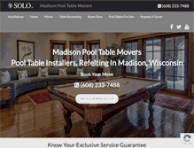 Tablet Screenshot of madisonpooltablemovers.com